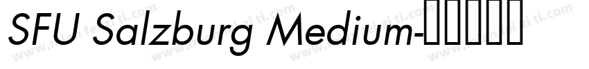 SFU Salzburg Medium字体转换